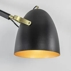 Chique plafondlamp zwart met goud verstelbaar><noscript><img width=