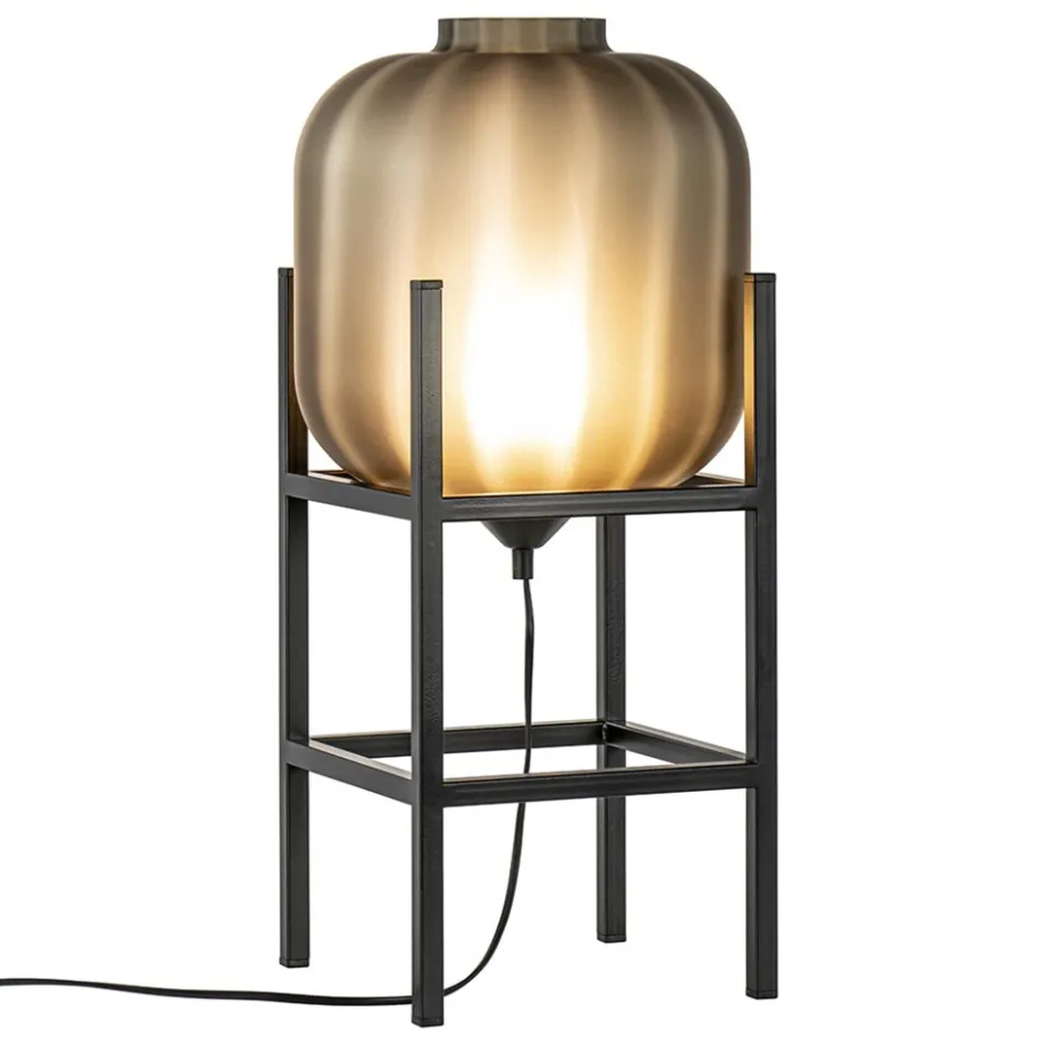 Chique tafellamp frame met mat zwart glas>Straluma