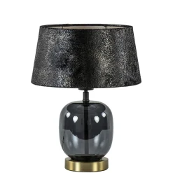 Chique tafellamp zwart/goud met kap>Straluma Discount
