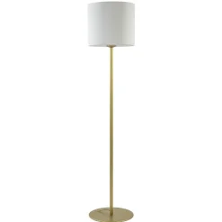 Chique vloerlamp mat goud met mat witte glazen kap>Straluma New