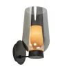 Chique wandlamp zwart marmer met smoke glas>Straluma Best