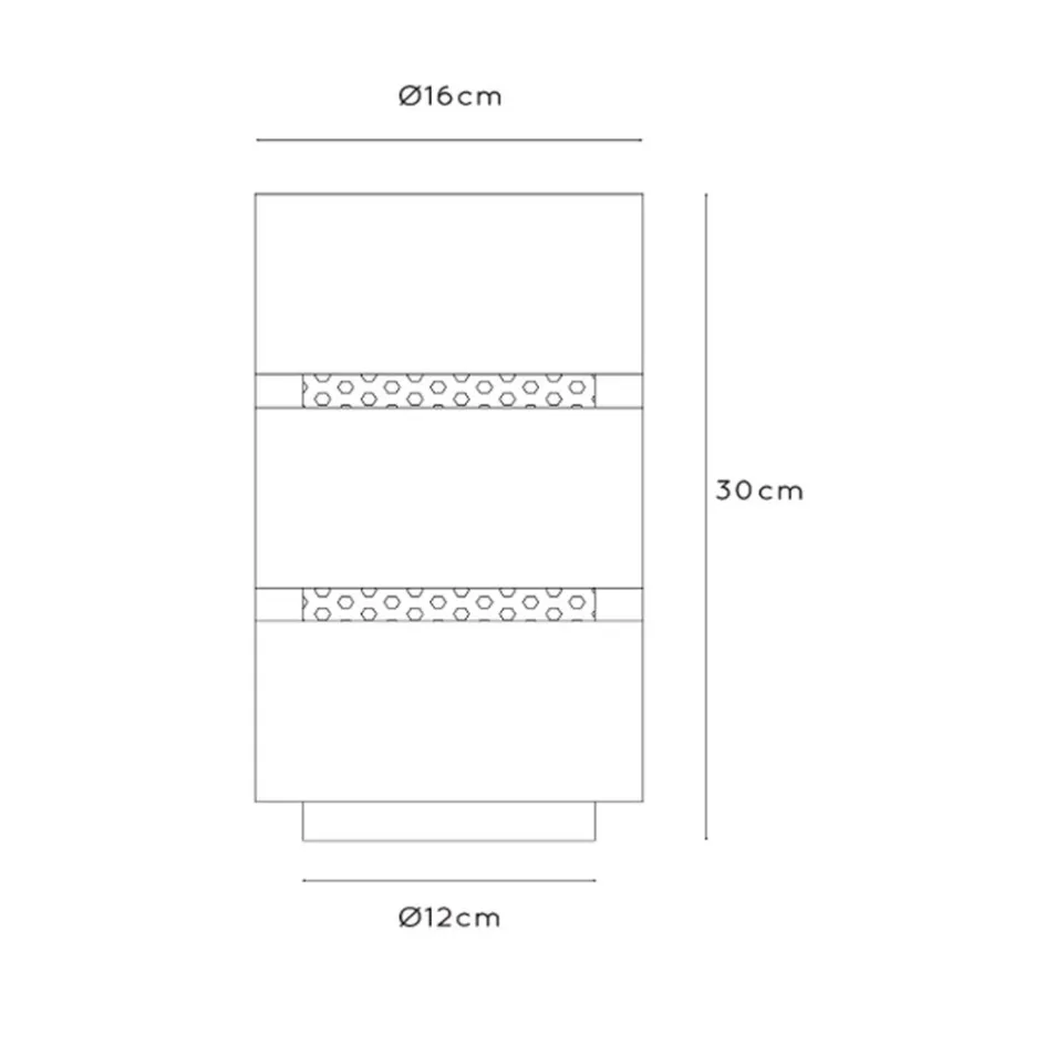 Cilinder tafellamp zwart metaal met goud>Straluma Sale