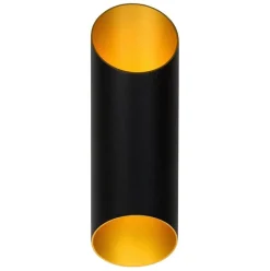 Cilinder wandlamp zwart goud up+down><noscript><img width=