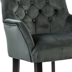 Comfortabele armstoel donker grijs met zwarte poot><noscript><img width=