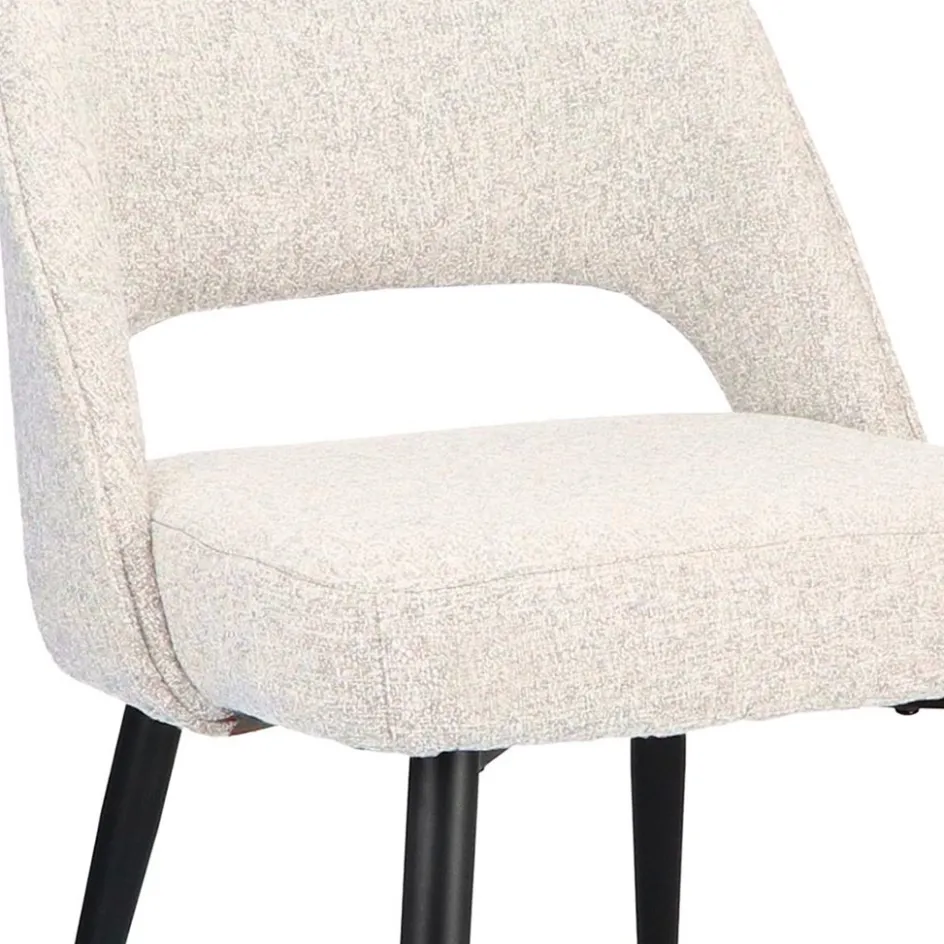 Comfortabele eetkamerstoel grijs met zwarte poot>Straluma