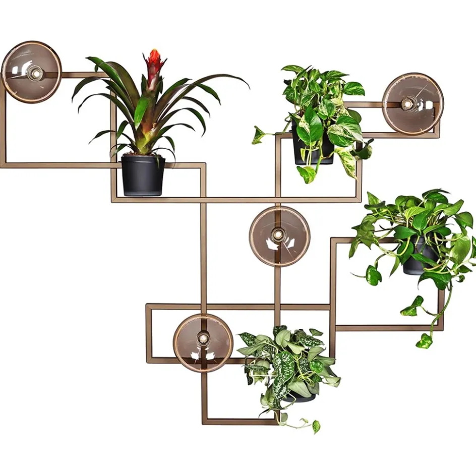 Decoratief metalen wandrek inclusief potten>Straluma Discount