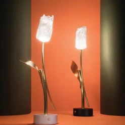 Decoratieve LED tafellamp Tullip zwart/goud dimbaar><noscript><img width=