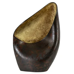 Decoratieve tafellamp corten brown met goldleaf>Straluma Best