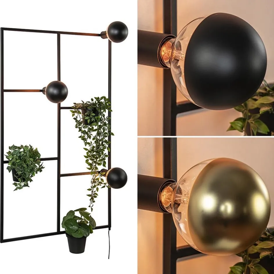 Decoratieve wandlamp zwart inclusief potten>Straluma Clearance