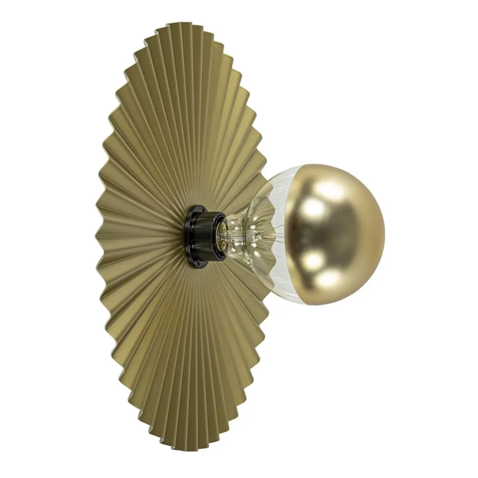 Decoratieve wand/plafondlamp goud met zwart>Straluma Online