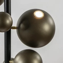 Design hanglamp zwart met platinum bollen 2L><noscript><img width=