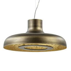 Design LED hanglamp koepel brushed brons met goldleaf>Straluma Hot