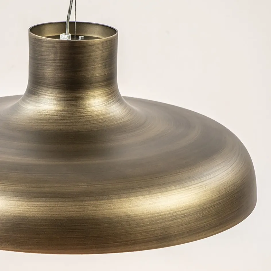 Design LED hanglamp koepel brushed brons met goldleaf>Straluma Hot