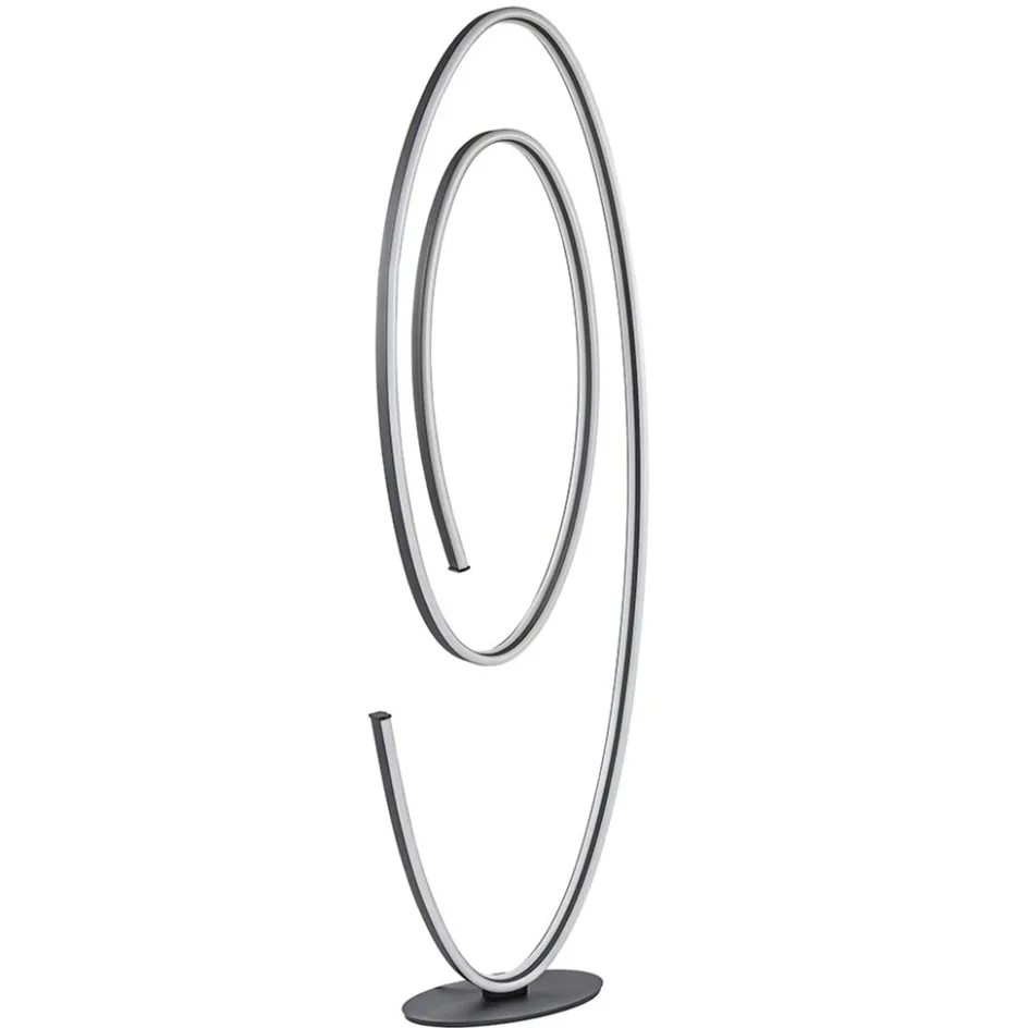 Design LED vloerlamp ovaal mat zwart dimbaar>Straluma Sale