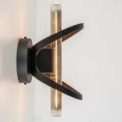 Design plafond/wandlamp mat zwart><noscript><img width=