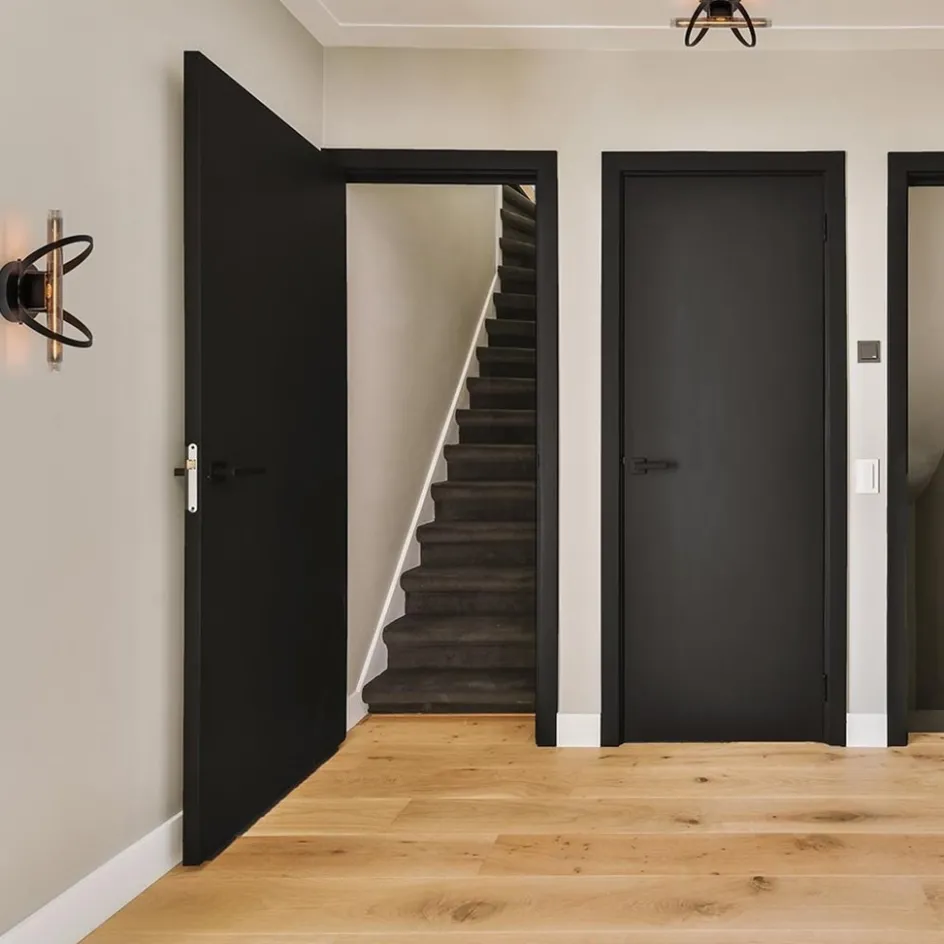 Design plafond/wandlamp mat zwart>Straluma