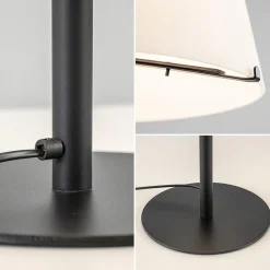 Design tafellamp mat zwart met witte glazen kap></noscript>Straluma Best