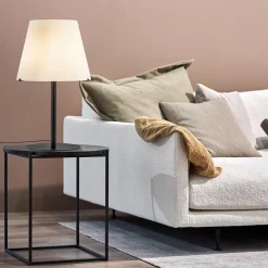 Design tafellamp mat zwart met witte glazen kap></noscript>Straluma Best