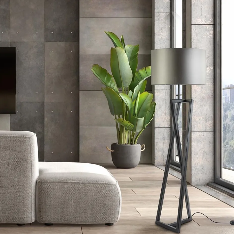 Design vloerlamp frame mat zwart excl kap>Straluma Outlet