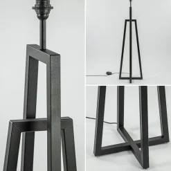 Design vloerlamp mat zwart frame exclusief kap><noscript><img width=