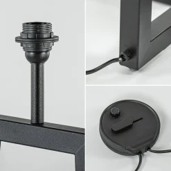 Design vloerlamp mat zwart frame exclusief kap><noscript><img width=