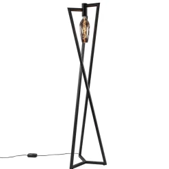 Design vloerlamp Taranto zwart metaal dimbaar>Straluma Online