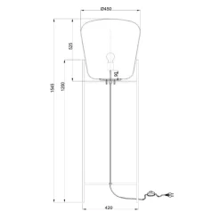 Design vloerlamp zwart frame met grote glazen kap></noscript>Straluma Outlet