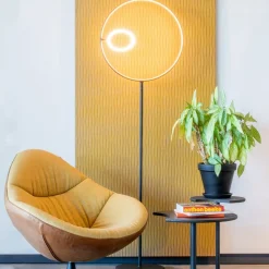 Design vloerlamp zwart met dubbele LED ring></noscript>Straluma Sale