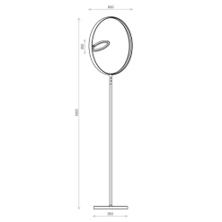 Design vloerlamp zwart met dubbele LED ring></noscript>Straluma Sale