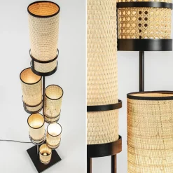 Design vloerlamp zwart met webbing kappen><noscript><img width=