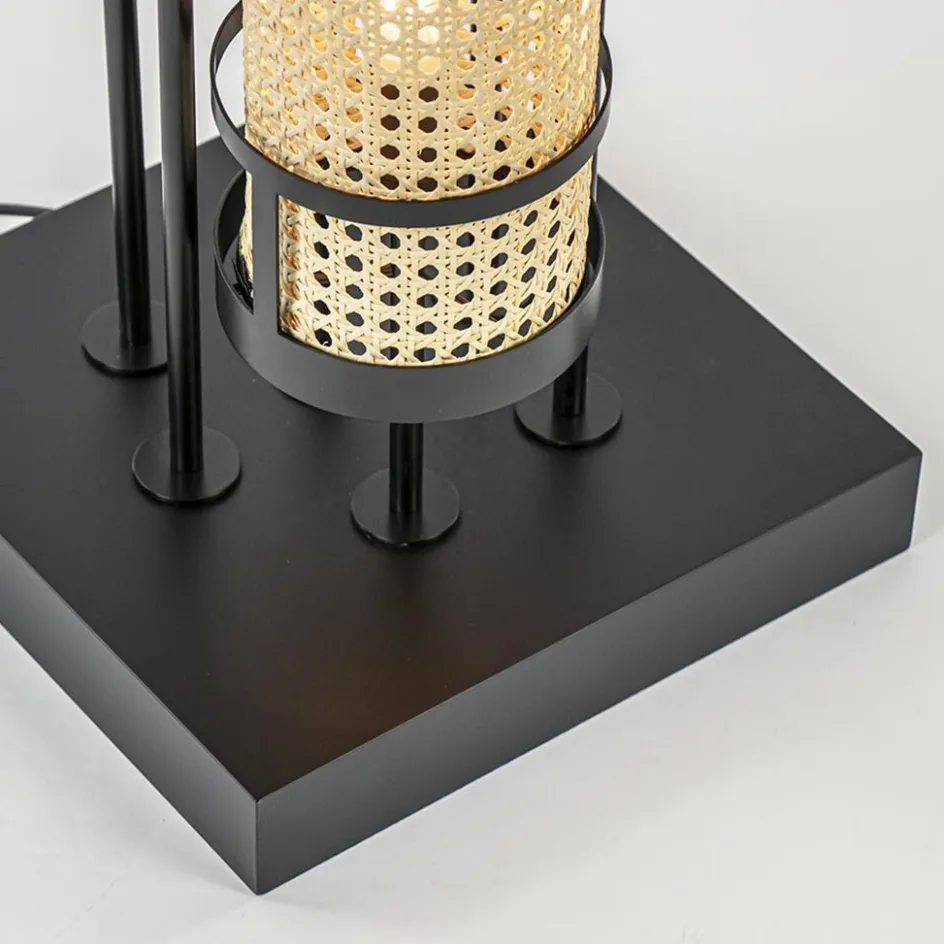 Design vloerlamp zwart met webbing kappen>Straluma Outlet