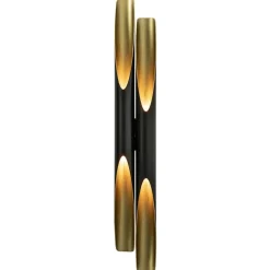Design wandlamp Pipes mat zwart met goud><noscript><img width=