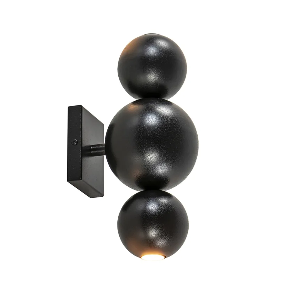 Design wandlamp textured black inclusief LED>Straluma