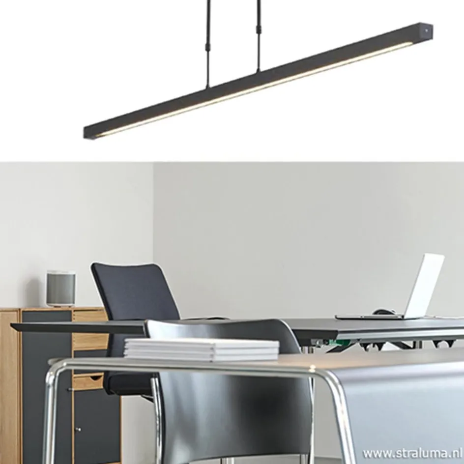 Dim to warm LED hanglamp-balk zwart>Straluma Discount