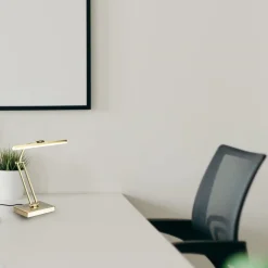 Dimbare LED bureaulamp brons verstelbaar><noscript><img width=