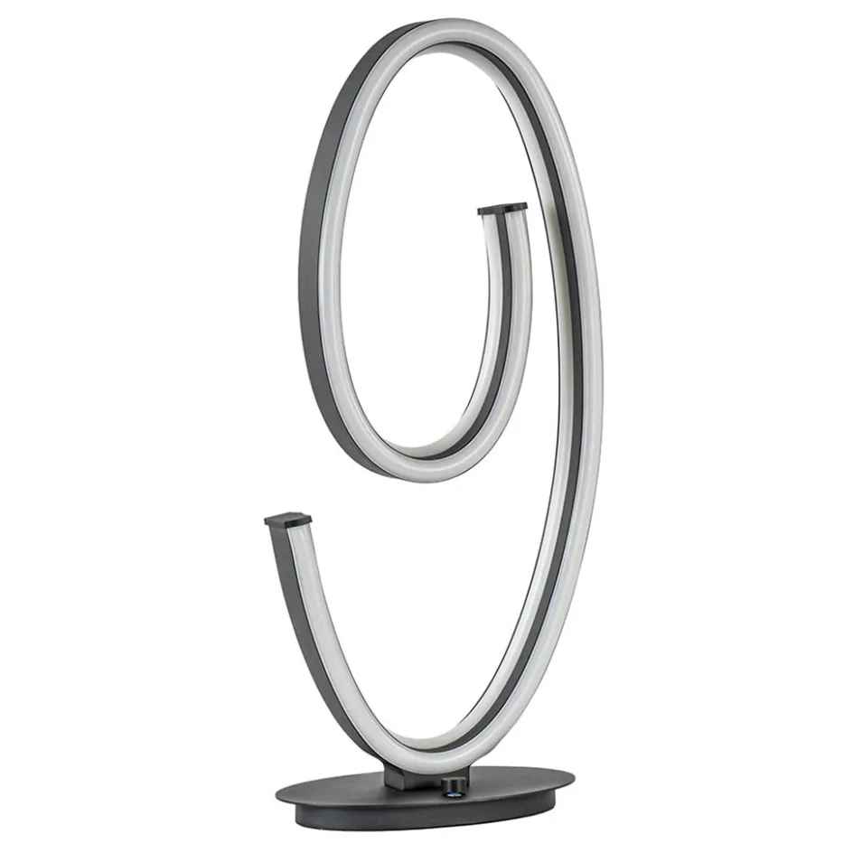 Dimbare LED tafellamp mat zwart ovaal>Straluma Sale