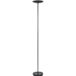 Dimbare LED uplighter vloerlamp mat zwart>Straluma Outlet