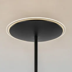 Dimbare LED uplighter vloerlamp mat zwart><noscript><img width=