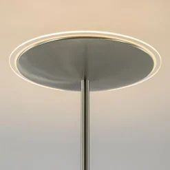 Dimbare LED uplighter vloerlamp nikkel><noscript><img width=