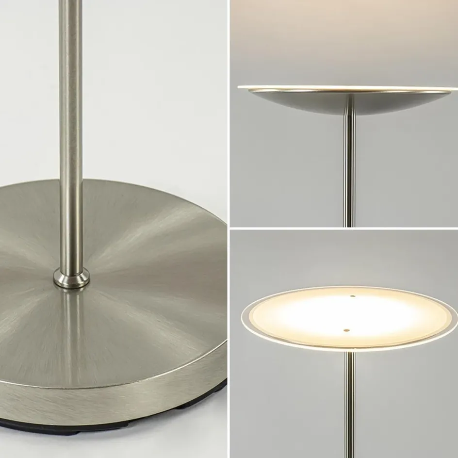 Dimbare LED uplighter vloerlamp nikkel>Straluma New