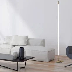 Dimbare LED vloerlamp met verstelbare kap goud></noscript>Straluma Discount