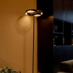 Dimbare LED vloerlamp zwart met goud><noscript><img width=