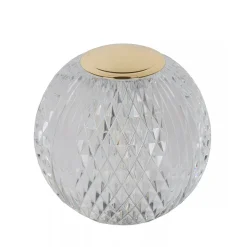 Dimbare tafellamp transparant/goud oplaadbaar>Straluma Online