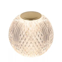 Dimbare tafellamp transparant/goud oplaadbaar>Straluma Online