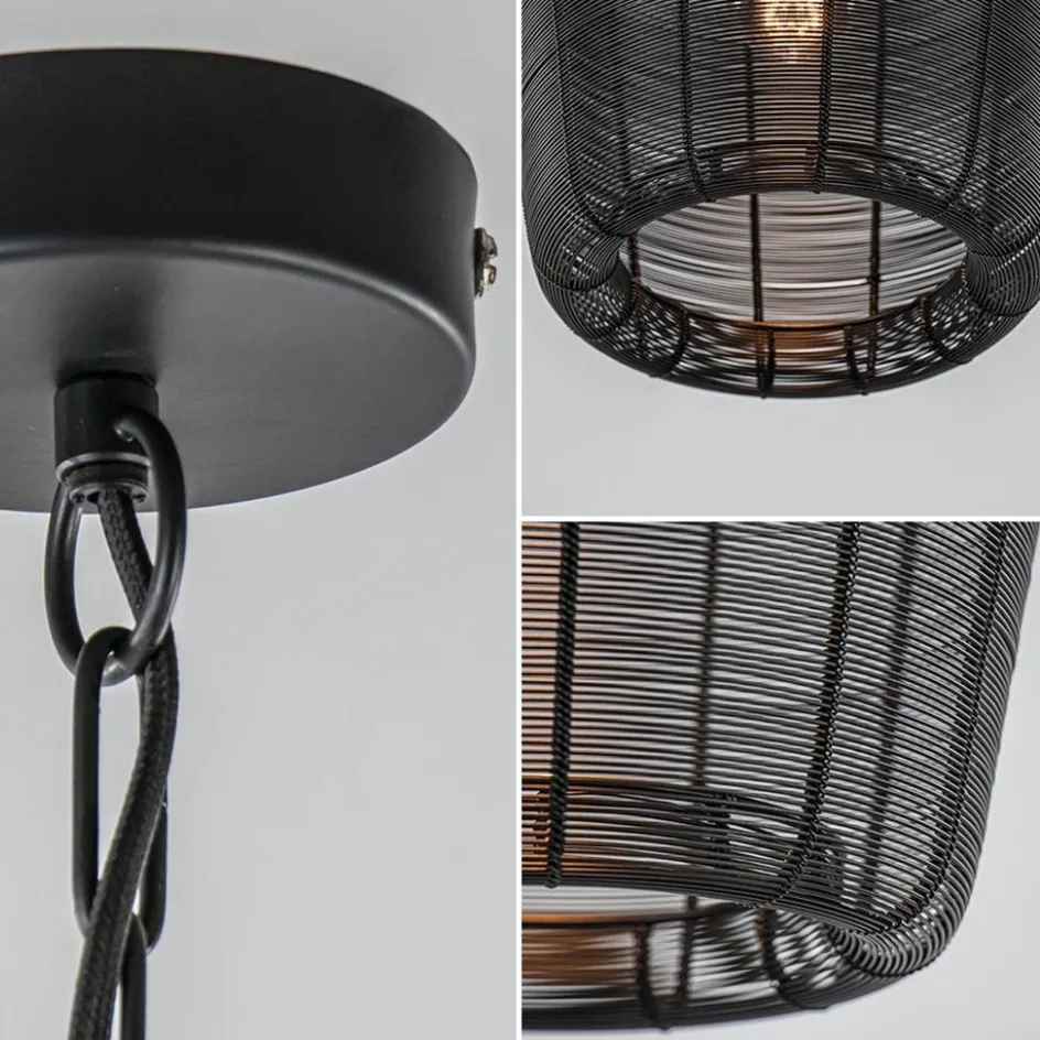 Draad hanglamp Adeta mat zwart Ø31 cm>Straluma Discount