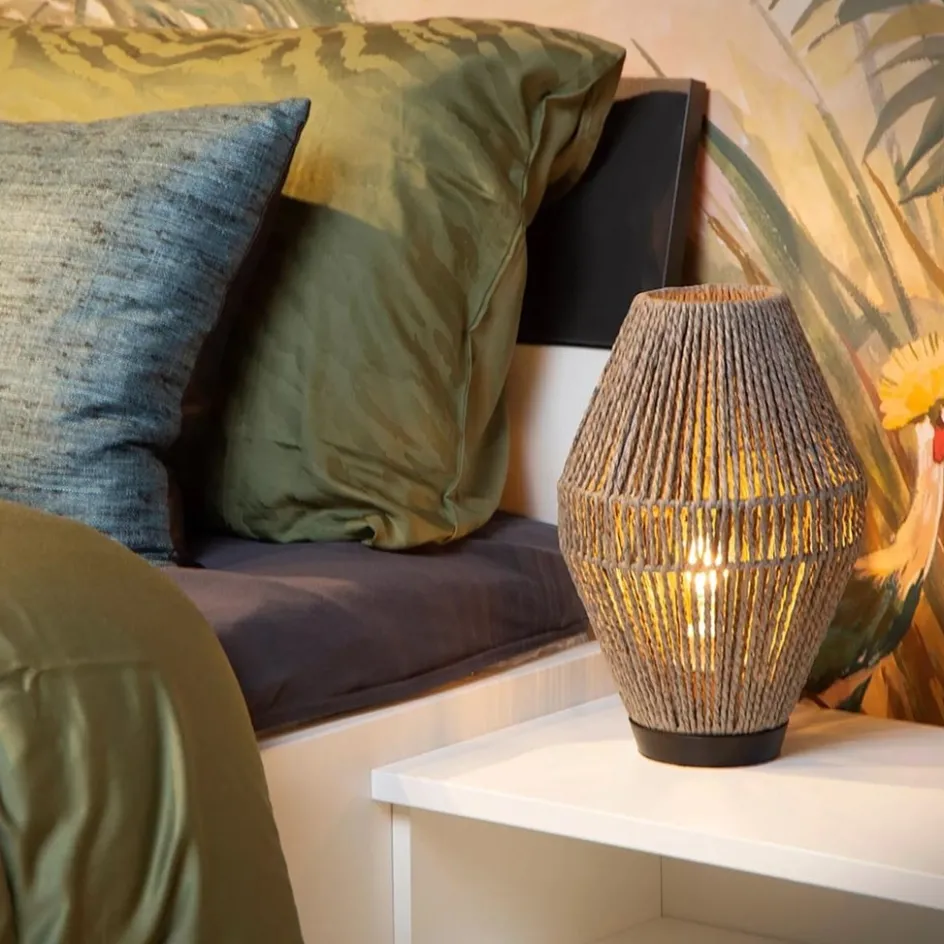 Draad tafellamp hoogwaardig papier grijs>Straluma New