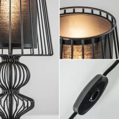 Draad tafellamp zwart met cilinder kap></noscript>Straluma Clearance