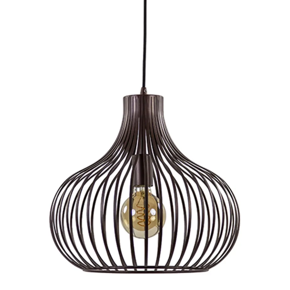 Draadhanglamp landelijk brons-bruin 38cm>Straluma Outlet