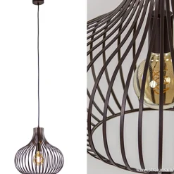 Draadhanglamp landelijk brons-bruin 38cm><noscript><img width=