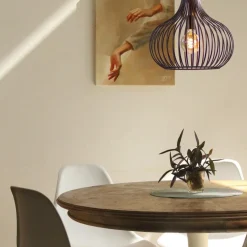 Draadhanglamp landelijk brons-bruin 38cm><noscript><img width=